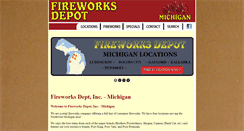 Desktop Screenshot of fireworksdepotmichigan.com