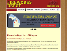 Tablet Screenshot of fireworksdepotmichigan.com